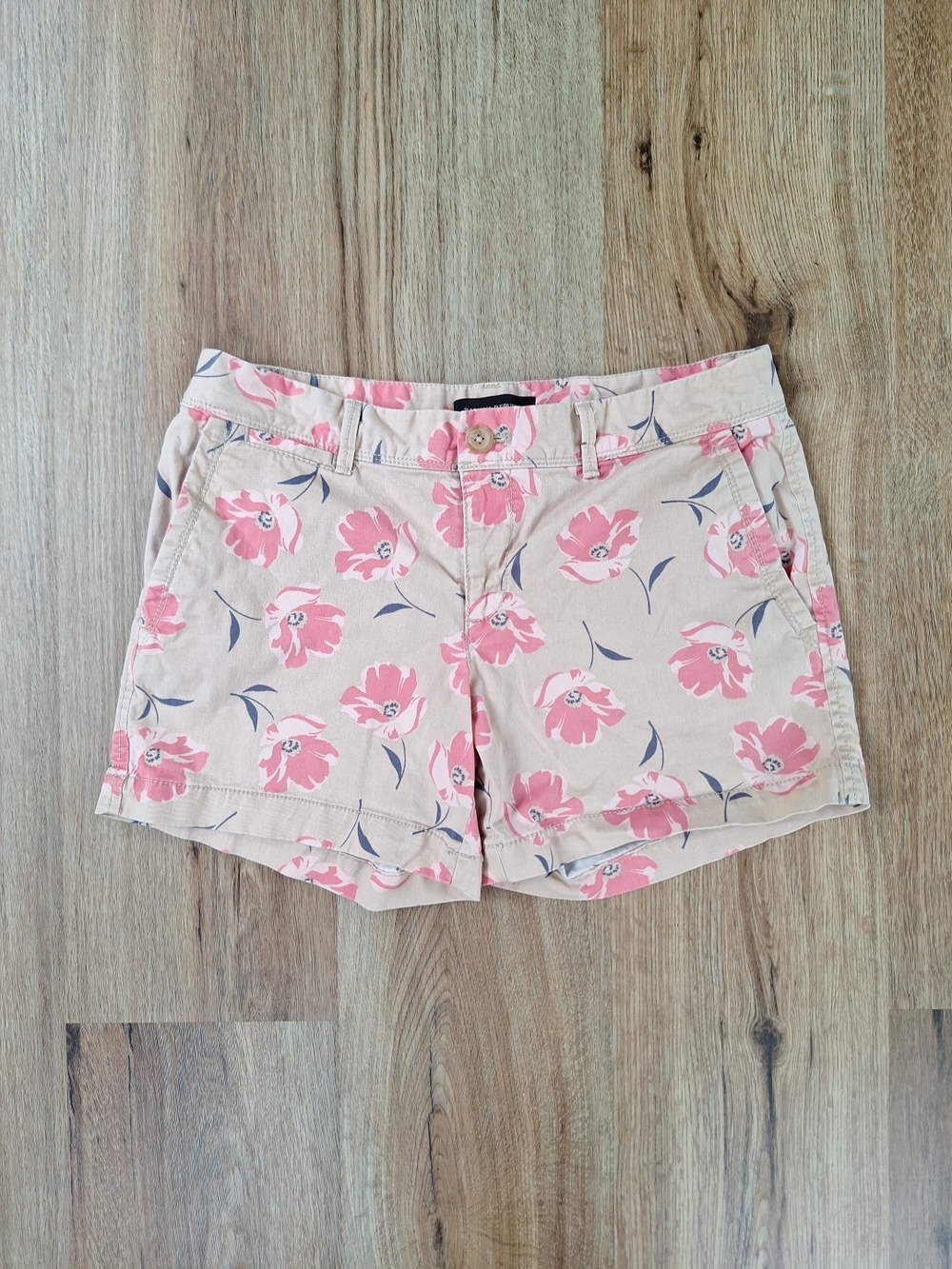 BANANA REPUBLIC Womens Floral Printed Chino Short Size 2 Cotton Stretch